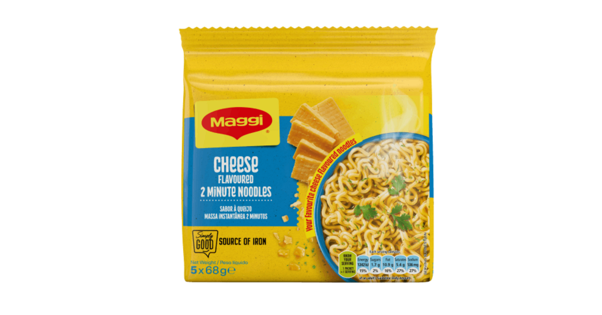Maggie MAGGI 2 Minute Noodles - Cheese 5x68g | Nestlé Goodnes